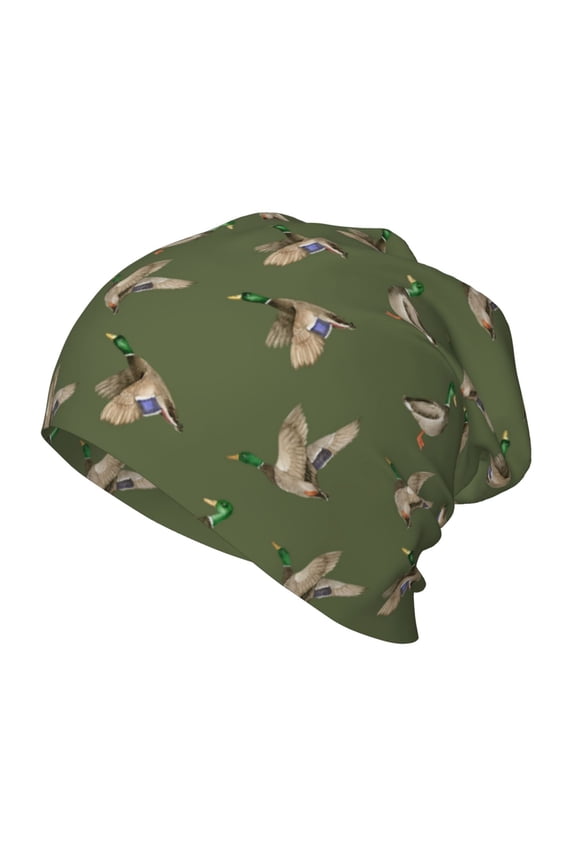 Birds Wild Ducks Print Beanie Hat Toddler Girls Boys, Baby Hats Winter Warm Knitted Thermal, Kids Winter Caps