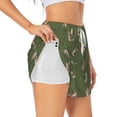 thumbnail image 1 of Xecao Birds Wild Ducks for Double-layer Running Short for Women, Perfect for Gym, Tennis, and More, Featuring a Convenient Pocket-Medium, 1 of 7