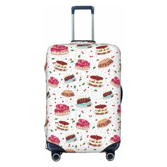 Xecao Birthday Cake print Elastic Luggage Cover, with double-sided print , is perfect for travel, business, and daily use