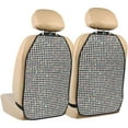 thumbnail image 1 of Xecao Black And White Houndstooth Pattern Car Seat Back Protector 2 Pack Large Capacity Pocket, Kick Mats Back Seat Protector, 1 of 8