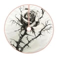 thumbnail image 1 of Xecao Black And White Rose Pattern Christmas Tree Skirt Round Xmas Tree Mat Base Cover for Holiday Home Decorations-48", 1 of 6