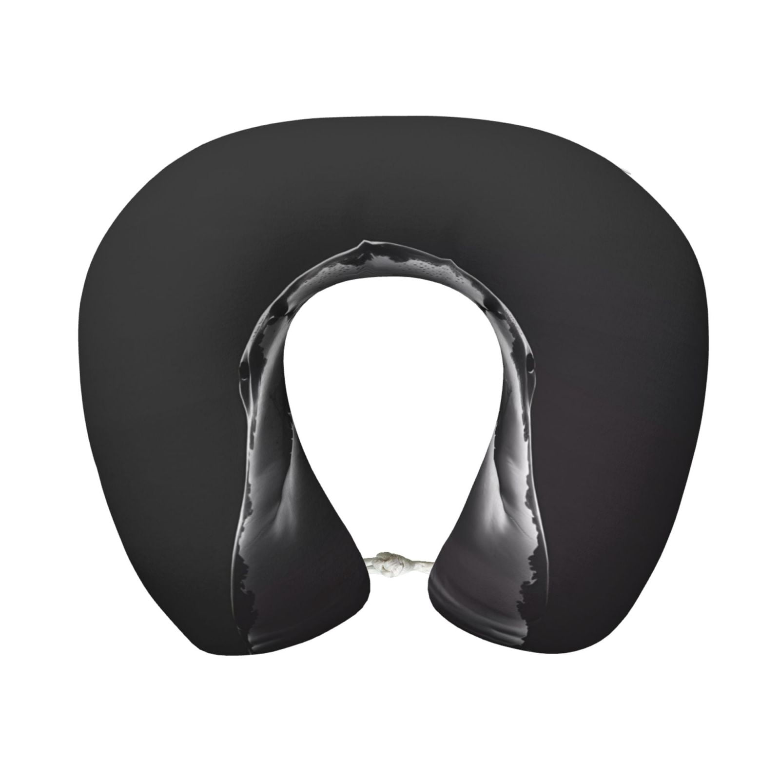 Xecao Black And White Shark Print Memory Foam Cervical Neck Pillow Versatile U-Shaped Pillows for Home,Office,Camping,Travelling,Soft Washable Cover