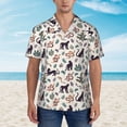 thumbnail image 1 of Xecao Black Cat And Snake print Hawaiian shirt - a stylish short-sleeve button-down for men, perfect for casual beach and tropical outings., 1 of 9