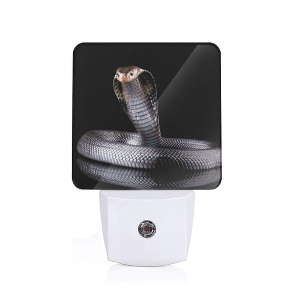 Xecao Black Cobra Snake for Night Light - a Wall-mounted LED Fixture with A Dusk-to-dawn Sensor, Ideal for Bedrooms, Bathrooms, Hallways, and Kitchens-UK