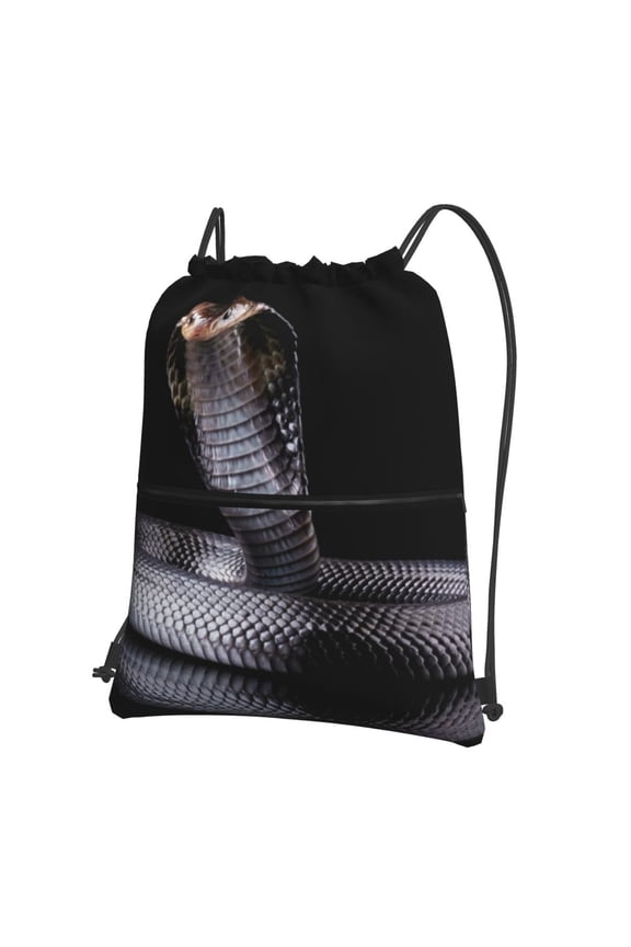 Black Cobra Snake for Drawstring Bags,Pull String Backpack Bags,String Bag Sackpack