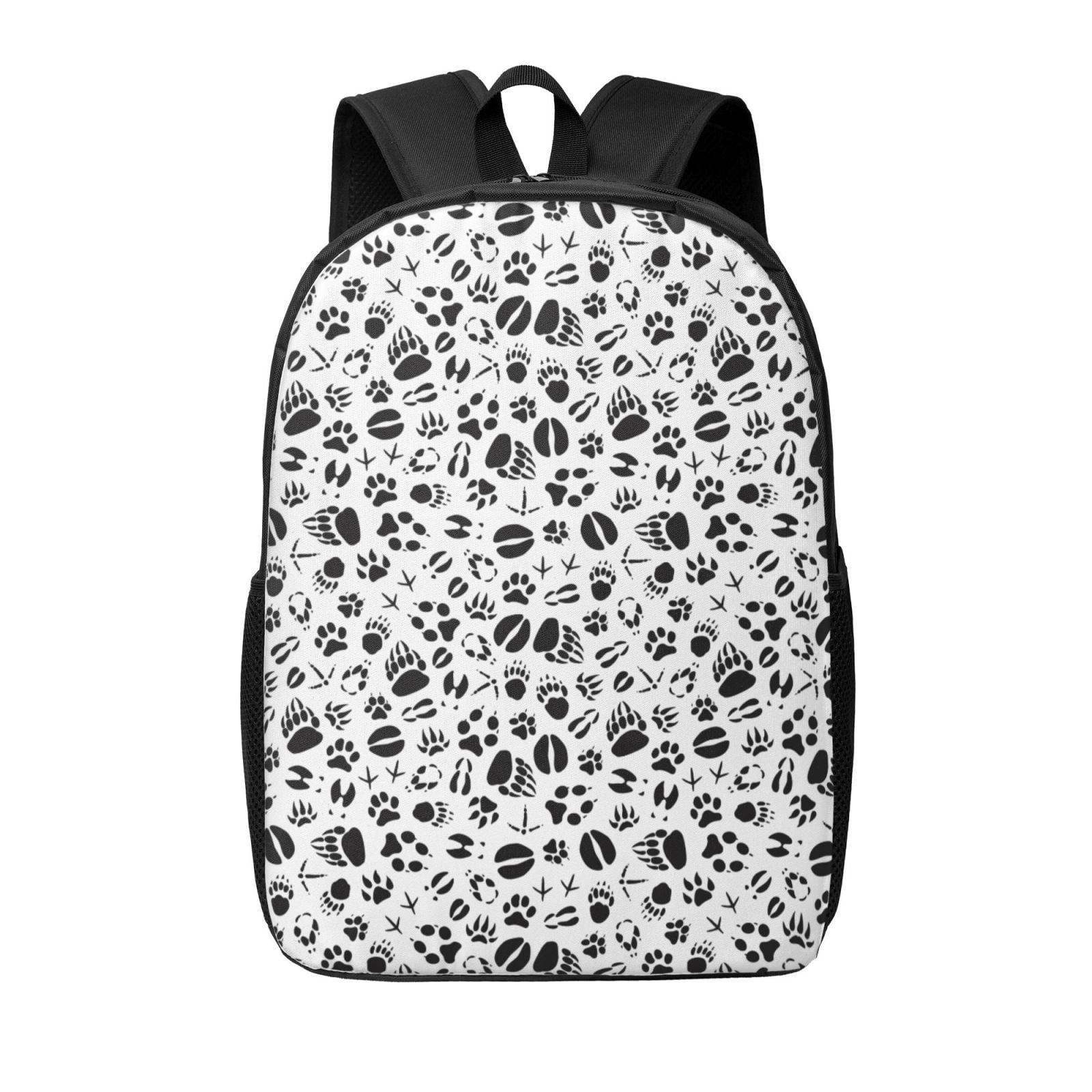 Xecao Black Footprints print Travel Backpack, Large Computer Backpack ...