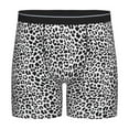thumbnail image 1 of Xecao Black Leopard Print Boxer Briefs for Men's Stretch Moisture-Wicking Underwear, Mid-Rise Classics breathable fabric, 1 of 7