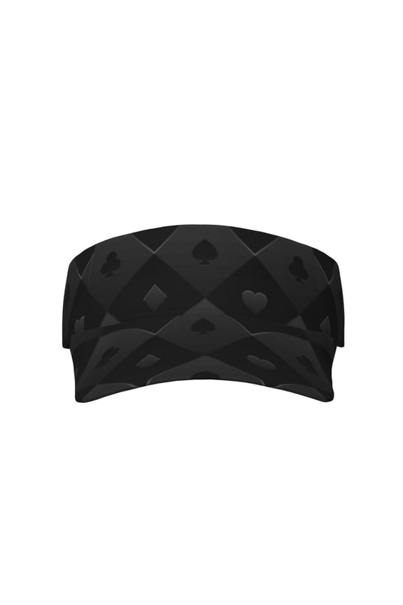 Black Poker for Adult Sun Cap offers versatile sun protection with adjustable Velcro for a secure fit.