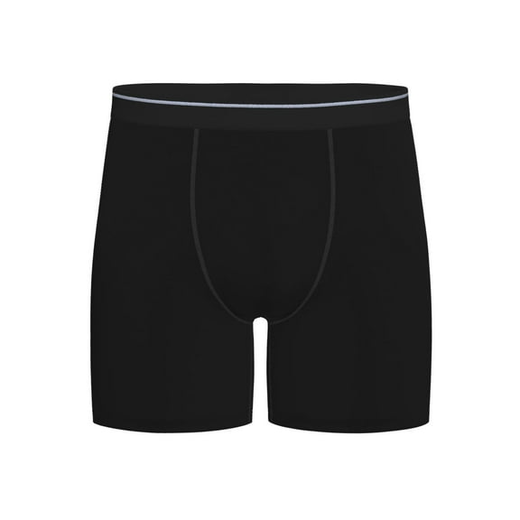 Xecao Black Print Boxer Briefs for Men's Stretch Moisture-Wicking Underwear, Mid-Rise Classics breathable fabric