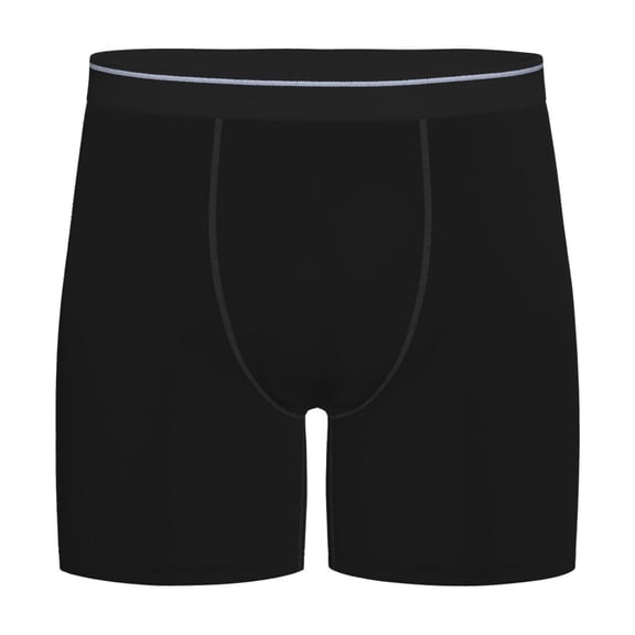 Xecao Black Print Boxer Briefs for Men's Stretch Moisture-Wicking Underwear, Mid-Rise Classics breathable fabric