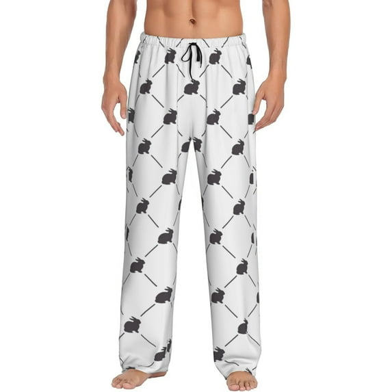 Xecao Black Rabbit Men's Straight Lounge Pajama Pants: The Ultimate in Comfortable Sleepwear