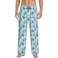 thumbnail image 1 of Xecao Black White Gray Rabbit Men's Straight Lounge Pajama Pants: The Ultimate in Comfortable Sleepwear, 1 of 9