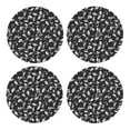 thumbnail image 1 of Xecao Black White Leaves for MDF Cork Coaster 4 Pcs,Drink Coasters,Suit for House Warming Gifts New Home ,Coffee Table Decor-Round Shape, 1 of 7