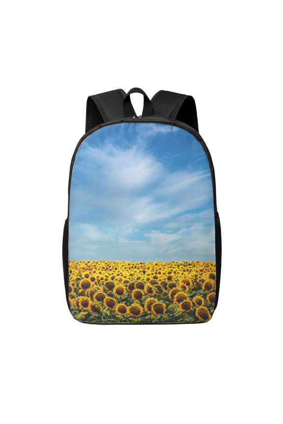 Blooming Sunflower Field print Travel Backpack, Large Computer Backpack for Men Women, College School Rucksack Book Bag