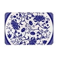 thumbnail image 1 of Xecao Blue And White Porcelain Pattern print Flannel Mat: Non-slip, 16x24in. Ideal for kitchen, bedroom, bath & living room., 1 of 9