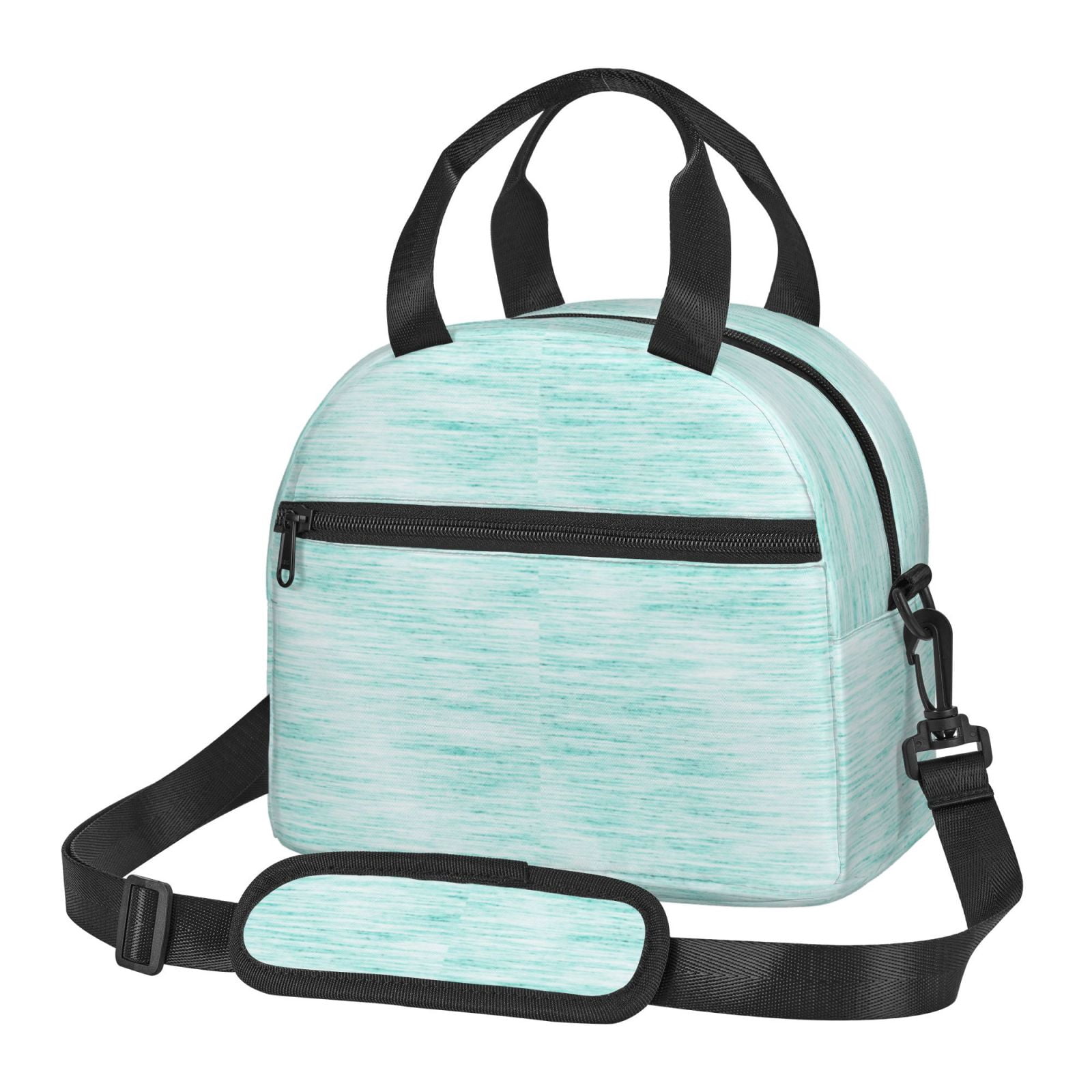Xecao Blue Bright Print Insulated Lunch Box, Lunch Cags Lunch Bag Featuring An Adjustable Shoulder Strap