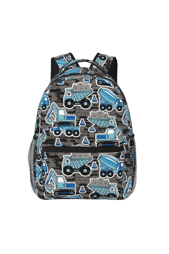 Blue Excavator Backpack, a stylish and functional choice for both men and women, is the perfect basic bookbag for college, work, or travel