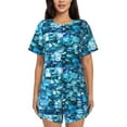 thumbnail image 1 of Xecao Blue Kyanite print Swimsuit for women, Summer-ready, sporty style.Quick-dry fabric. Many sizes & colors., 1 of 1