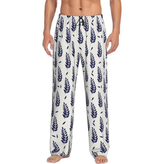 Xecao Blue Leaves Men's Straight Lounge Pajama Pants: The Ultimate in Comfortable Sleepwear