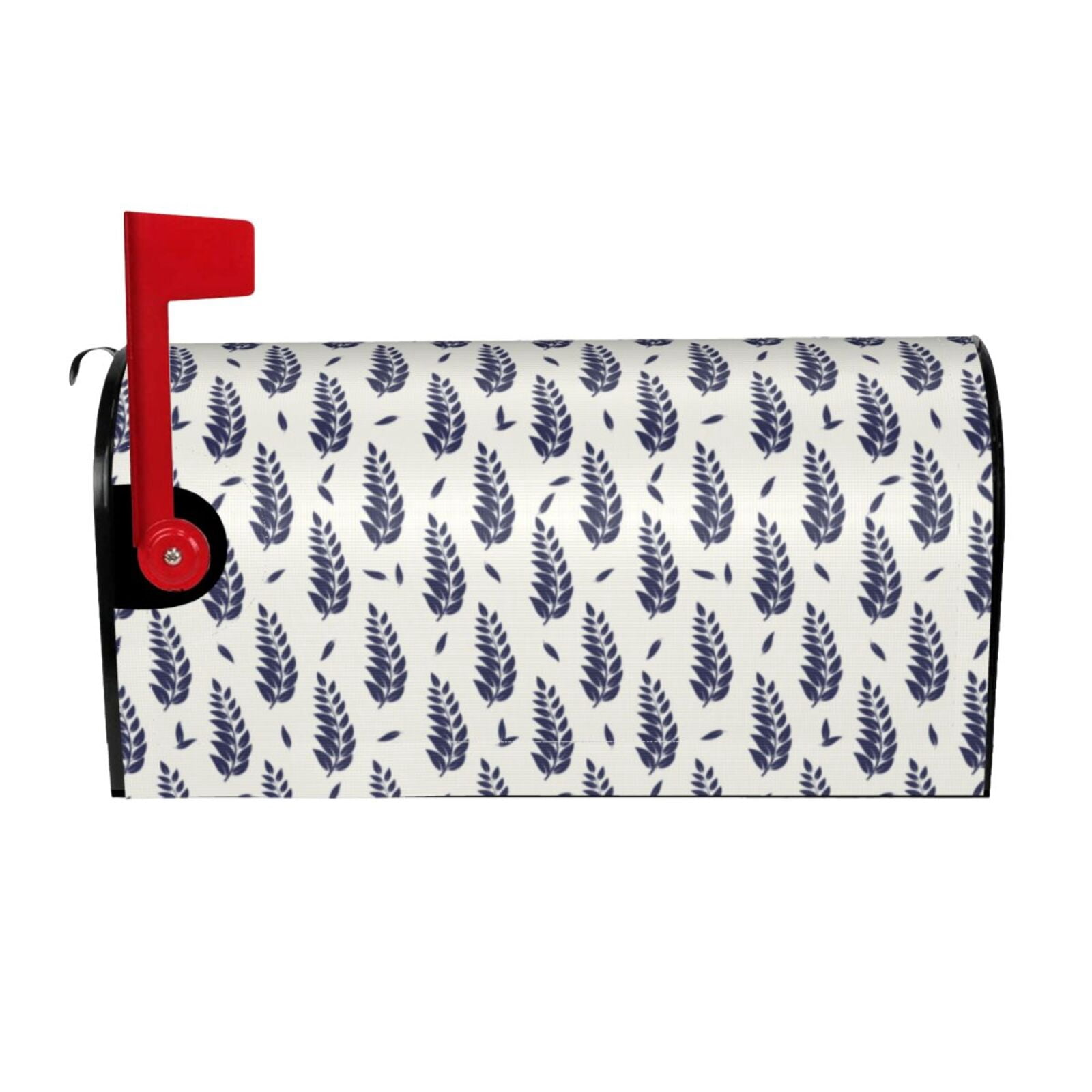 Xecao Blue Leaves for Mailbox Cover with Magnetic Strips, Waterproof and Sunscreen, Adds a Decorative Touch to Your Garden Yard.