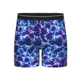 thumbnail image 1 of Xecao Blue Lightning1 Print Boxer Briefs for Men's Stretch Moisture-Wicking Underwear, Mid-Rise Classics breathable fabric, 1 of 7