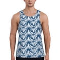 thumbnail image 1 of Xecao Blue Shells Men's Tank Top Workout Quick Dry Sleeveless Gym Jogging Muscle Shirts Summer Swim Beach Tops, 1 of 9