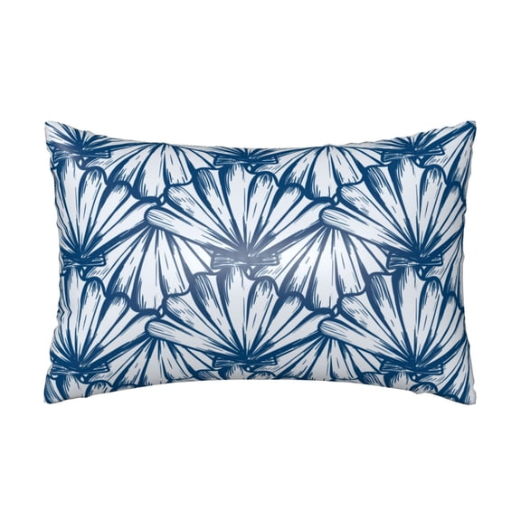 Xecao Blue Shells Pattern Satin Pillowcases for Hair and Skin, Luxurious and Silky Pillow Cases with Envelope Closure, 20x30 Inches