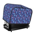 thumbnail image 1 of Xecao Blue Skull Flower Print 2 Slice Toaster Cover with Pockets, Small Appliance Cover, Dust and Fingerprint Protection, Machine Washable, 1 of 7