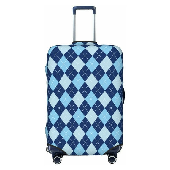 Xecao Blue Squares print Elastic Luggage Cover, with double-sided print , is perfect for travel, business, and daily use