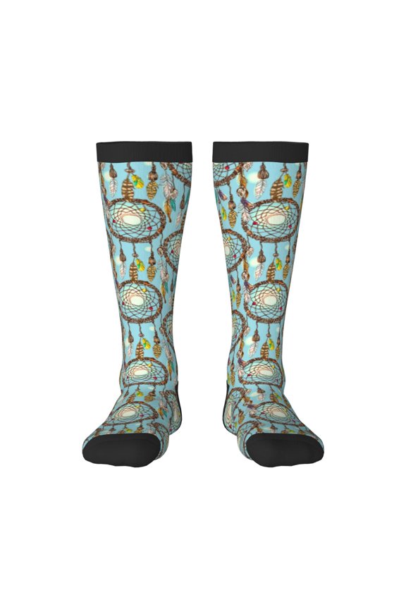 Boho Dreamcatcher 1 Print Compression Socks for Both Men And Women for Running, Travel, Flight, Nurse