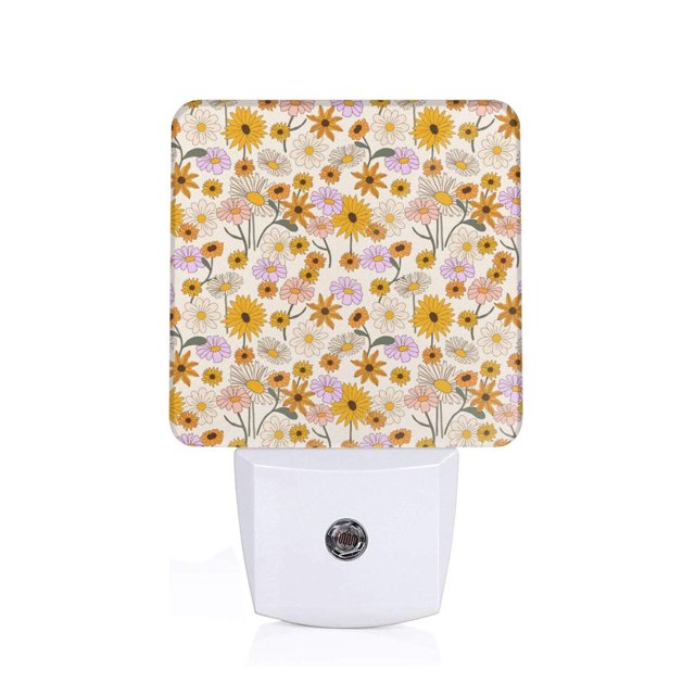 Xecao Boho Flowers for Night Light a Wallmounted LED Fixture with A