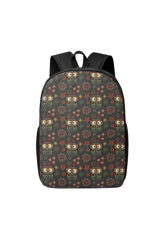 Boho Owl print Travel Backpack, Large Computer Backpack for Men Women, College School Rucksack Book Bag
