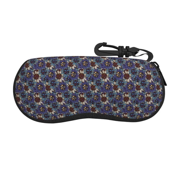 Xecao Boho Style Sunflowers Design for Eyeglass Case Soft Shell, Portable Sunglass Case, Fashionable Eyeglass Case with Zipper, Lightweight