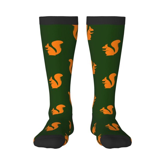 Xecao Bold Squirrel Silhouettes Print Compression Socks for Both Men And Women for Running, Travel, Flight, Nurse