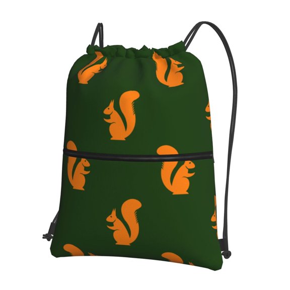 Xecao Bold Squirrel Silhouettes for Drawstring Bags,Pull String Backpack Bags,String Bag Sackpack