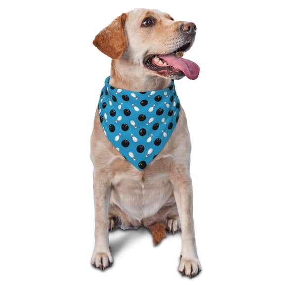 Xecao Bowling Balls for Pet Bandana - A Stylish Triangle Accessory for Small to Large Dogs, Puppies, and Cats