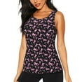 thumbnail image 1 of Xecao Breast Cancer Awareness (2) print women's scoop neck, loose-fit workout tank tops for the gym., 1 of 9