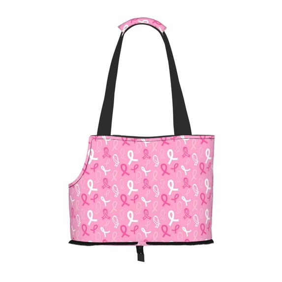 Xecao Breast Cancer Awareness (3) for Cat Carrier Small Dog Handbag: The Ideal Travel Companion for Your Pet