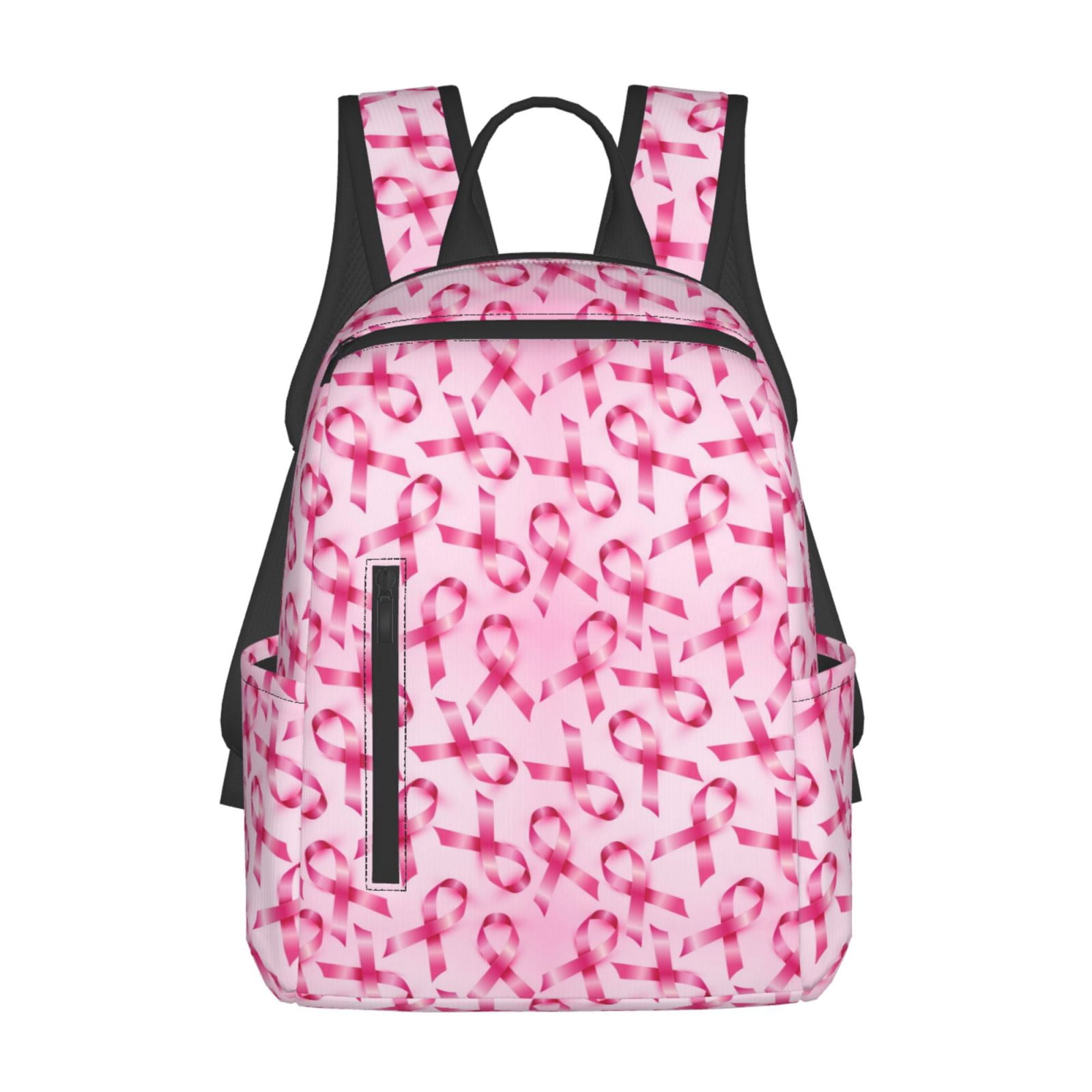Xecao Breast Cancer Ribbons Awareness print Backpack For women men ...
