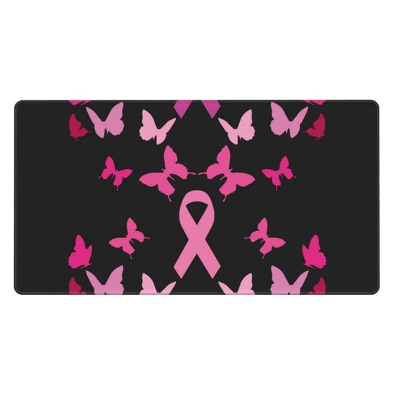 Xecao Breast Cancer for Waterproof Mouse Pad - Extended Contour Mouse Mat, Large Gaming Mousepad Laptop Keyboard Mat with Non-Slip Rubber Base