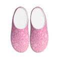thumbnail image 1 of Xecao Breast CancerN Ribbons Awareness Print Cotton Slippers Fuzzy Warm Cozy Slippers Non Slip House Slippers For Indoor Outdoor Cotton Slippers House Slippers-46/47, 1 of 7