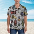 thumbnail image 1 of Xecao Bright Insects print Hawaiian shirt - a stylish short-sleeve button-down for men, perfect for casual beach and tropical outings., 1 of 9