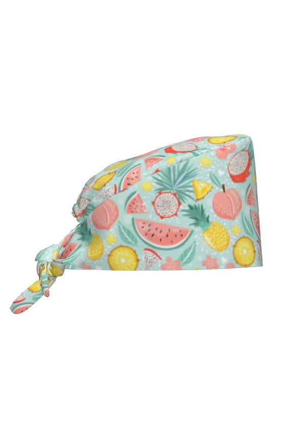 Bright Peach Print Men Women Adjustable Working Cap with Button Unisex Hats Sweatband