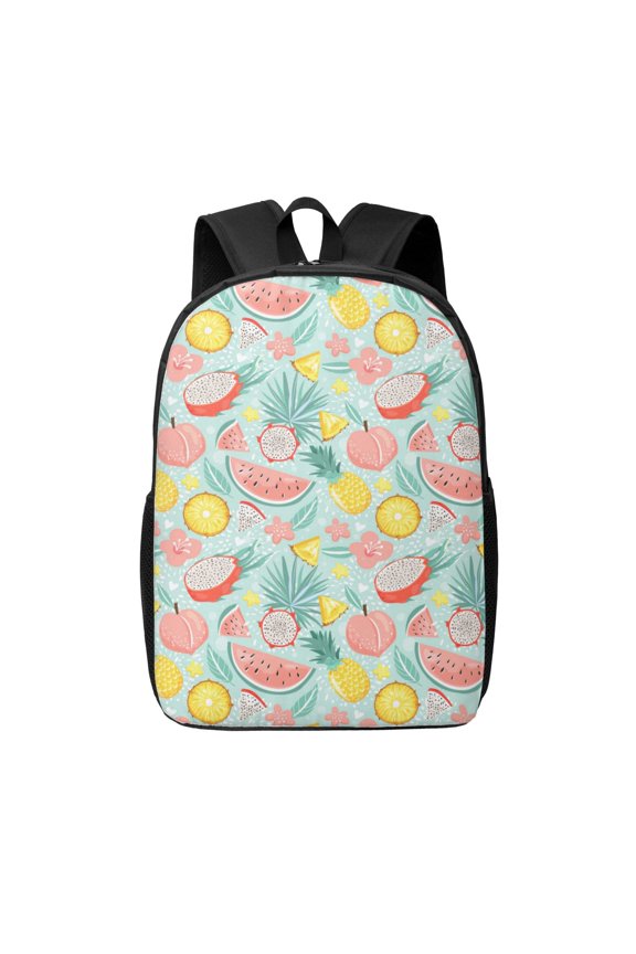 Bright Peach print Travel Backpack, Large Computer Backpack for Men Women, College School Rucksack Book Bag