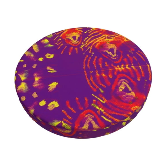 Xecao Bright Textured Animal Print Stool Covers Offer Stylish, Washable Protection for PU Round Bar Stools, Perfect for Home or Commercial Use.-14 inch