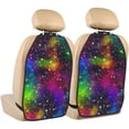 thumbnail image 1 of Xecao Bright Universe Pattern Car Seat Back Protector 2 Pack Large Capacity Pocket, Kick Mats Back Seat Protector, 1 of 8