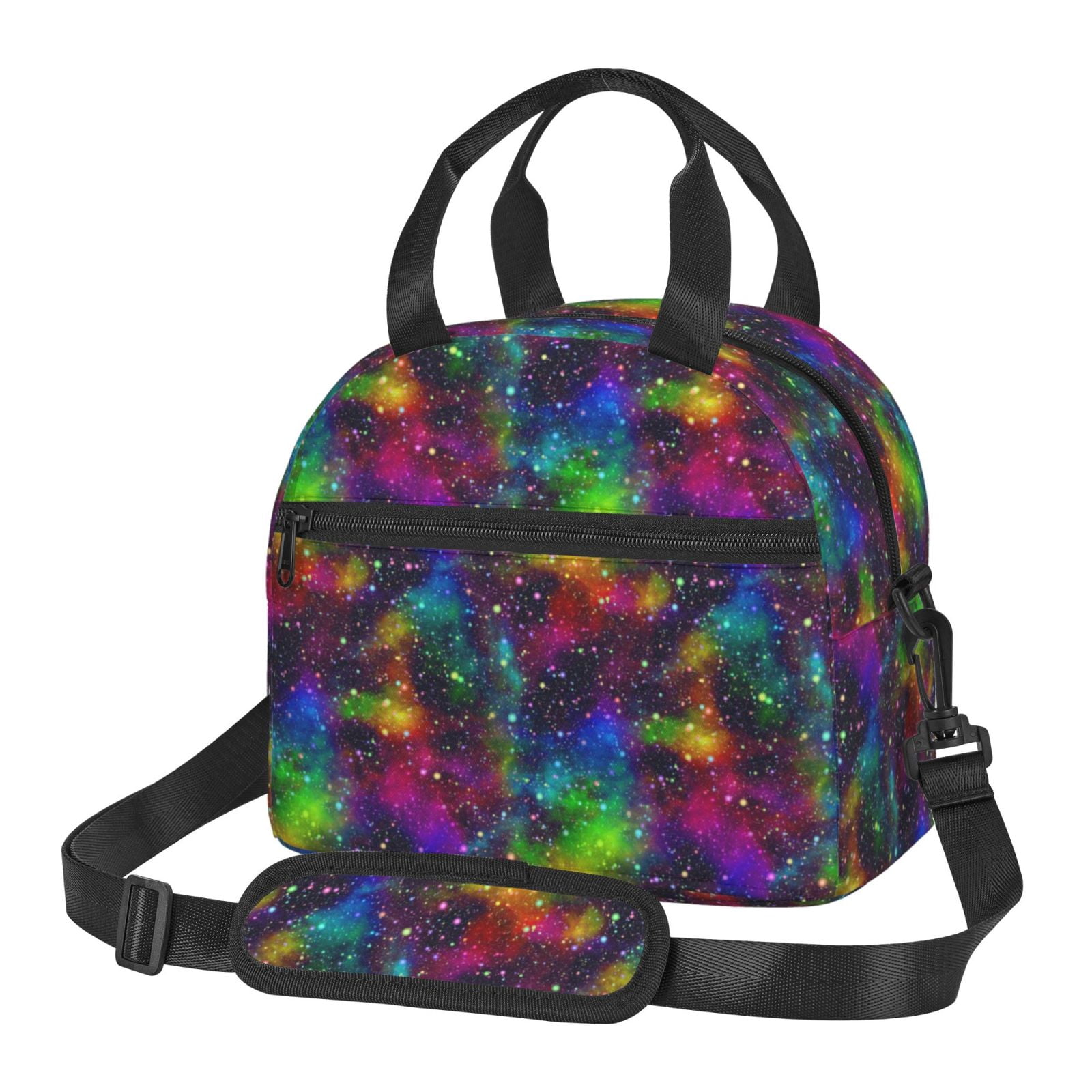 Xecao Bright Universe Print Insulated Lunch Box, Lunch Cags Lunch Bag Featuring An Adjustable Shoulder Strap