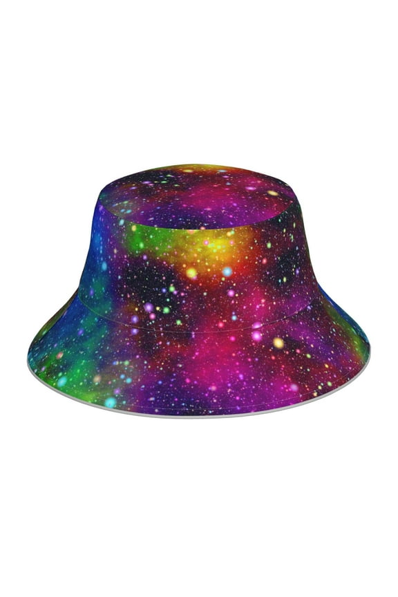 Bright Universe Print Men and Women Night Reflective Hat Runner Cap Visor Bucket Hat Boonie Cap