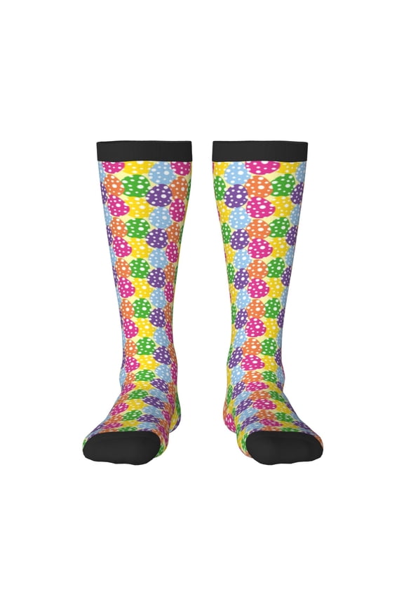 Bright and colorful easter eggs Print Compression Socks for Both Men And Women for Running, Travel, Flight, Nurse
