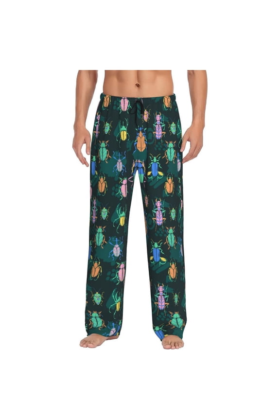Bright ladybugs Men's Straight Lounge Pajama Pants - The Ultimate in Comfortable Sleepwear-Medium